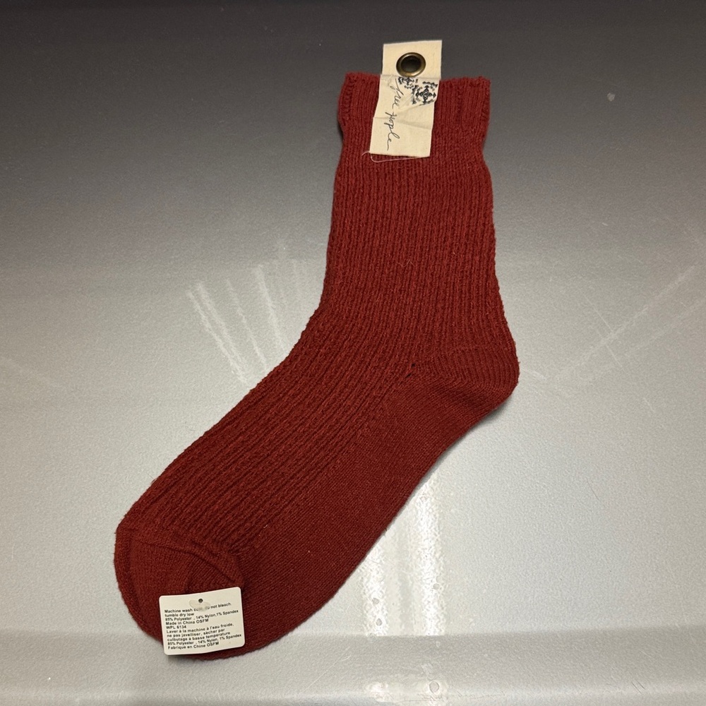 Free People Rust Over-Ankle Casual Socks